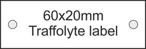 60x20x1.5mm Traffolite labels 