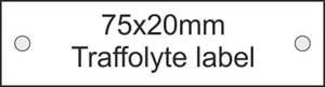 75x20x1.5mm Traffolyte labels    