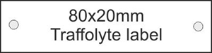 80x20x1.5mm Traffolyte labels   