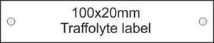 100x20x1.5mm Traffolite labels                