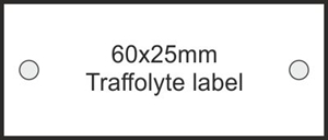 60x25x1.5mm Traffolite labels       