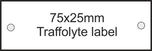 75x25x1.5mm Traffolite labels                   