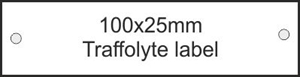 100x25x1.5mm Traffolite labels                