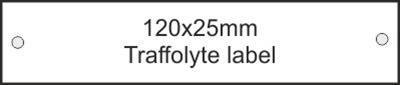 120x25x1.5mm Traffolite labels                