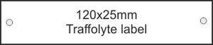 120x25x1.5mm Traffolite labels                