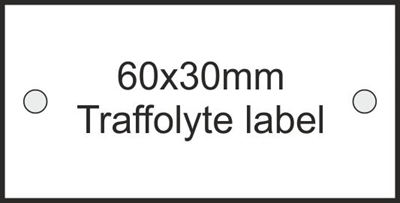 60x30x1.5mm Traffolite labels                    