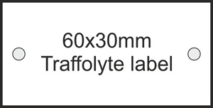 60x30x1.5mm Traffolite labels                    