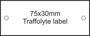 75x30x1.5mm Traffolite labels                        