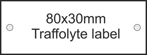 80x30x1.5mm Traffolite labels                       