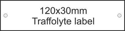 125x30x1.5mm Traffolite labels                     
