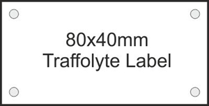 80x40x1.5mm Traffolite labels                         