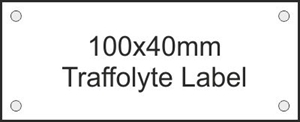 100x40x1.5mm Traffolite labels                       