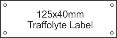 125x40x1.5mm Traffolite labels                                   