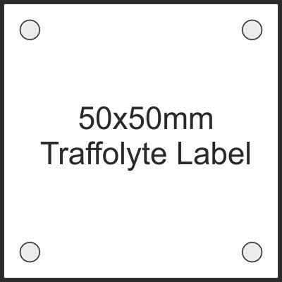 50x50x1.5mm Traffolite labels                                       