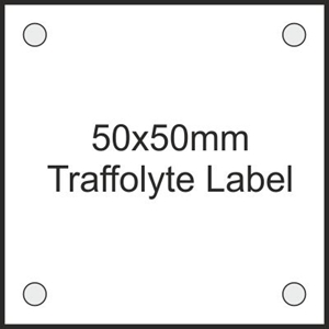 50x50x1.5mm Traffolite labels                                       