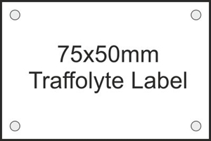 75x50x1.5mm Traffolite labels                                        