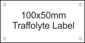 100x50x1.5mm Traffolite labels                                  