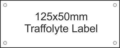 125x50x1.5mm Traffolite labels                             