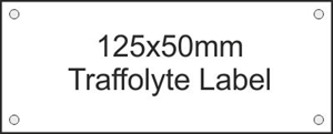 125x50x1.5mm Traffolite labels                             