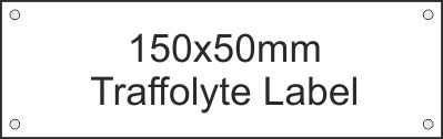 150x50x1.5mm Traffolite labels                             