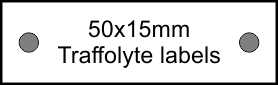 50x15x1.5mm Traffolite labels    