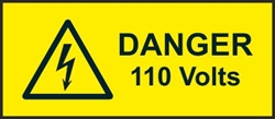 Danger 110 Volts Pack of 5 off