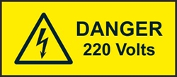 Danger 220 Volts Pack of 5 off