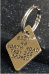 Diamond Brass Pet Tag (Mini)