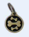 Bone Styled Brass Pet Tags