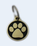 Paw Styled Brass Pet Tags