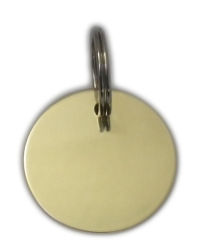 Plain Polished Blank Brass Round Tags