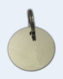 Plain Blank Nickel Plated Brass Round Tag