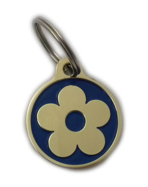 Flower Styled Brass Pet Tags