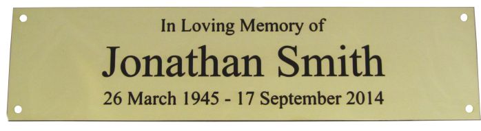 140x40x1.5mm Solid Brass Plaque