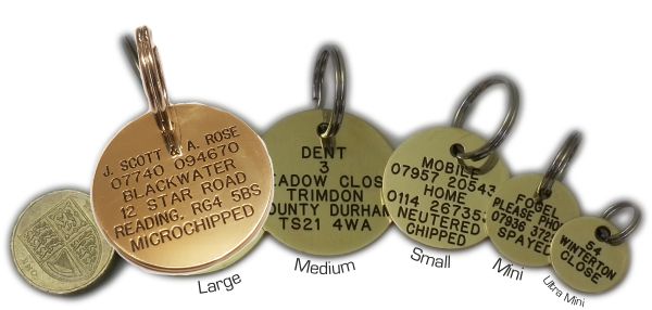Round Brass Pet Tag (Medium)