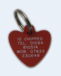 Heart Plastic Pet Tag (Medium)