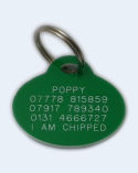 Oval Plastic Pet Tag (Medium )