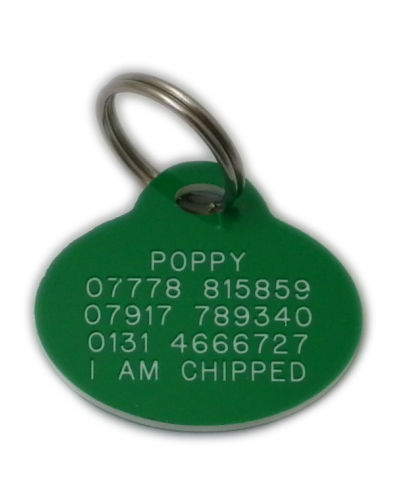Oval Plastic Pet Tag Medium