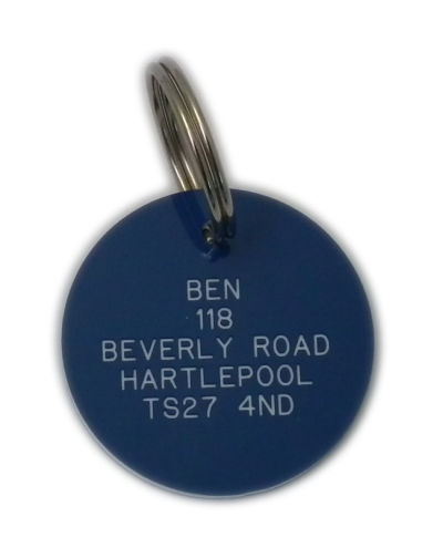 Round Plastic Pet Tag Large