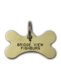 Bone Brass Pet Tag (Small)