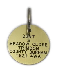 Round Brass Pet Tag (Medium)