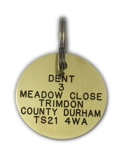 Round Brass Pet Tag (Medium)