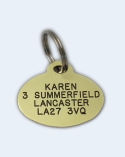 Oval Brass Pet Tag ...