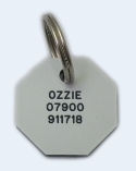 Octagonal Plastic Pet Tag (Small)