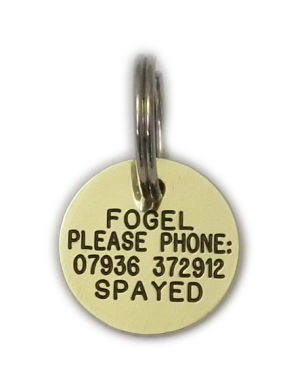  Round Brass Pet Tag (Mini)