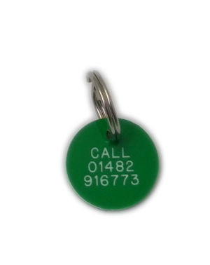Round Plastic Dog Tag Mini