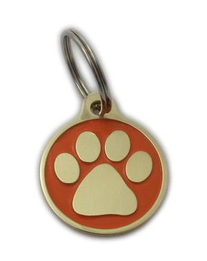 Paw Styled Brass Pet Tags