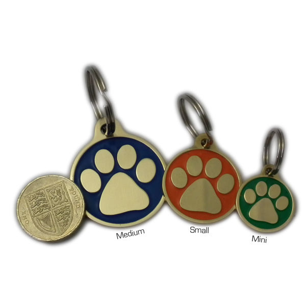 Paw Styled Brass Pet Tags