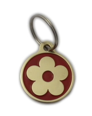 Flower Styled Brass Pet Tags