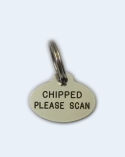 Oval Nickel Plated Brass, Chrome Pet Tag (Mini)